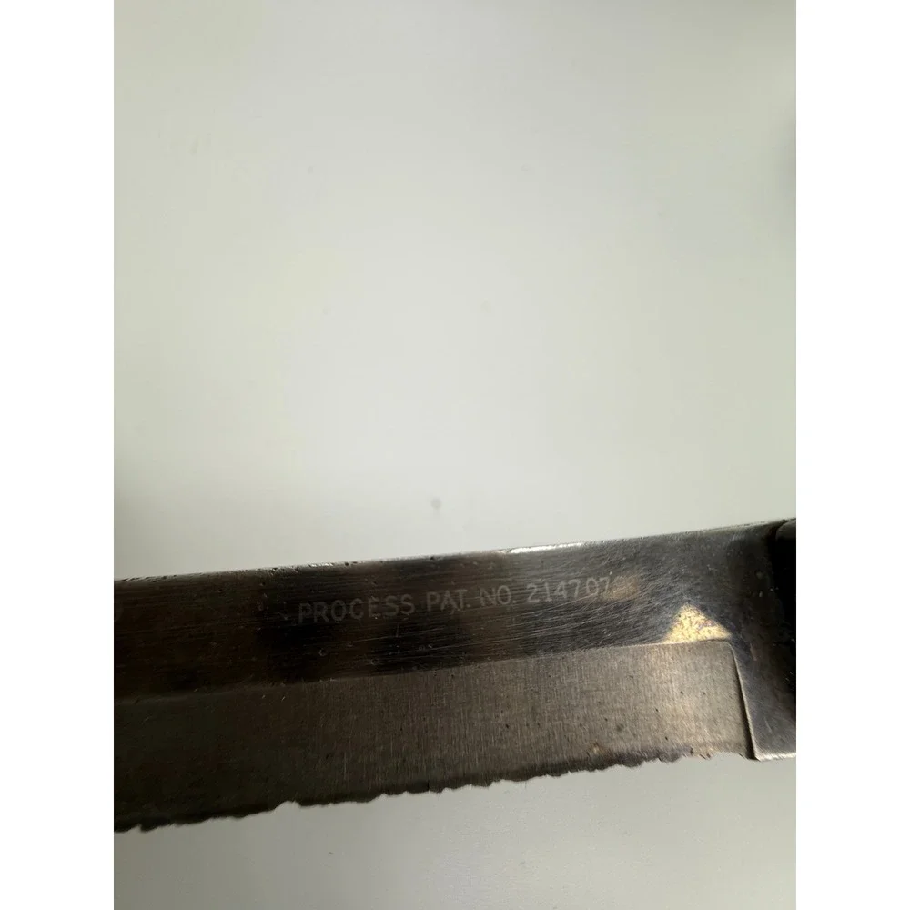Vintage Cutco 1729 Serrated Paring Knife Brown Marbled Handle Made in USA